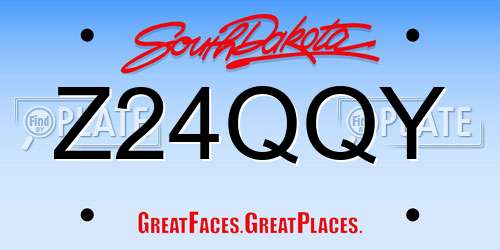 Z24QQY South Dakota License Plate