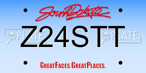 Z24STT South Dakota License Plate