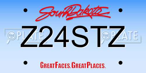 Z24STZ South Dakota License Plate