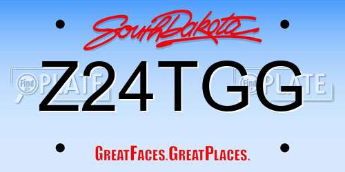 Z24TGG South Dakota License Plate