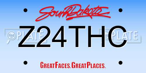 Z24THC South Dakota License Plate
