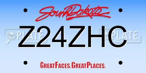 Z24ZHC South Dakota License Plate
