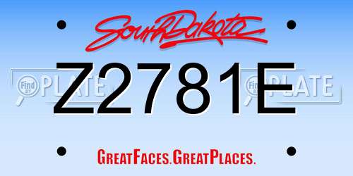 Z2781E South Dakota License Plate