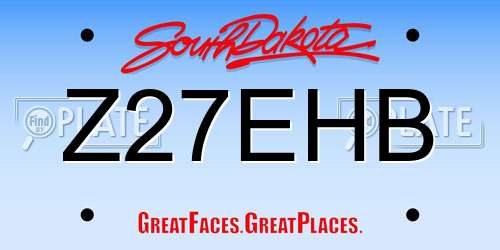 Z27EHB South Dakota License Plate