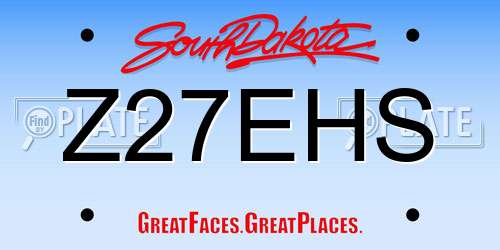 Z27EHS South Dakota License Plate