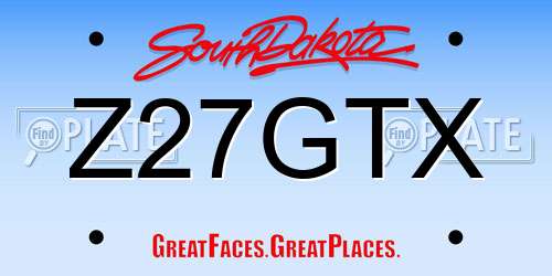 Z27GTX South Dakota License Plate