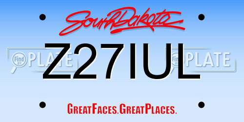 Z27IUL South Dakota License Plate
