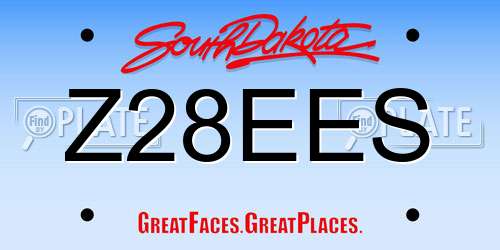 Z28EES South Dakota License Plate