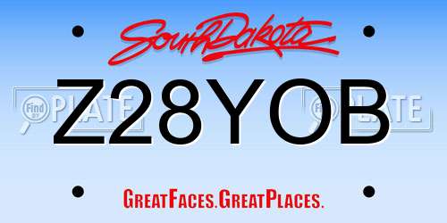 Z28YOB South Dakota License Plate