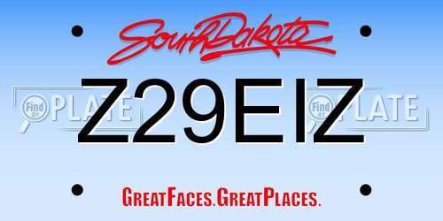 Z29EIZ South Dakota License Plate