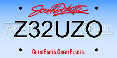 Z32UZO South Dakota License Plate