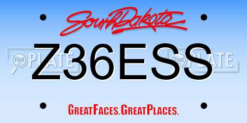 Z36ESS South Dakota License Plate