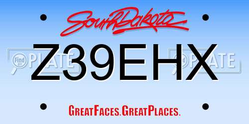 Z39EHX South Dakota License Plate