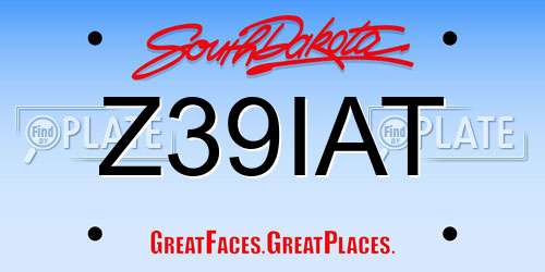 Z39IAT South Dakota License Plate