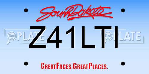 Z41LTI South Dakota License Plate