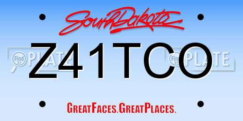 Z41TCO South Dakota License Plate