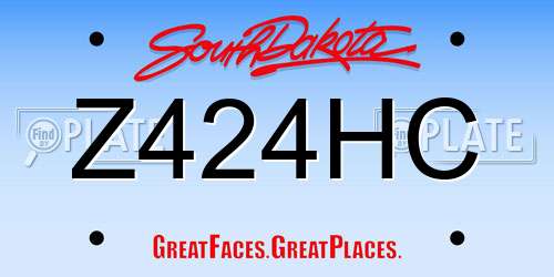 Z424HC South Dakota License Plate