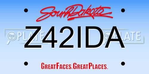 Z42IDA South Dakota License Plate