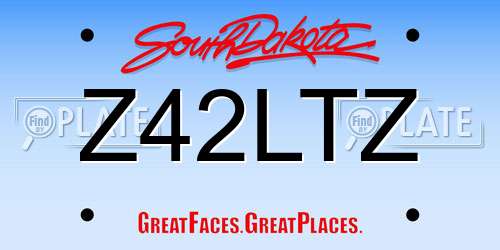 Z42LTZ South Dakota License Plate