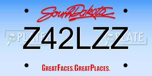 Z42LZZ South Dakota License Plate