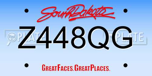 Z448QG South Dakota License Plate