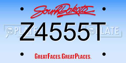 Z4555T South Dakota License Plate