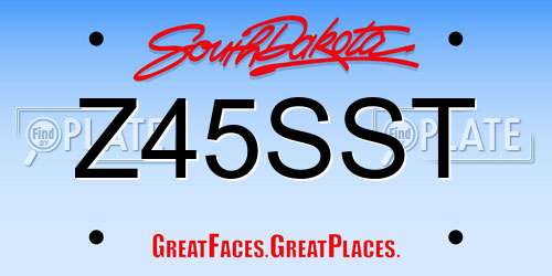 Z45SST South Dakota License Plate