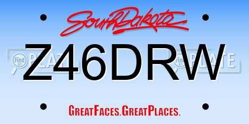 Z46DRW South Dakota License Plate