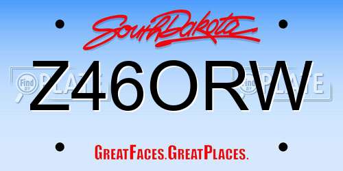 Z46ORW South Dakota License Plate