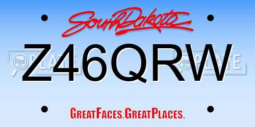 Z46QRW South Dakota License Plate