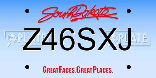 Z46SXJ South Dakota License Plate