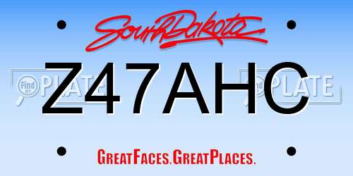 Z47AHC South Dakota License Plate
