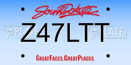 Z47LTT South Dakota License Plate