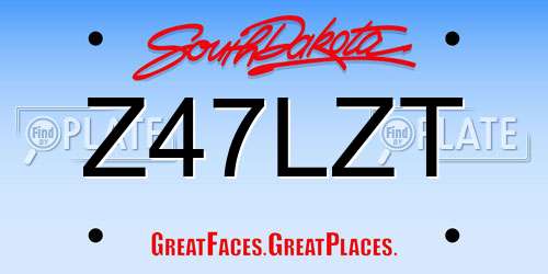 Z47LZT South Dakota License Plate