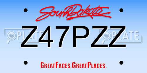 Z47PZZ South Dakota License Plate
