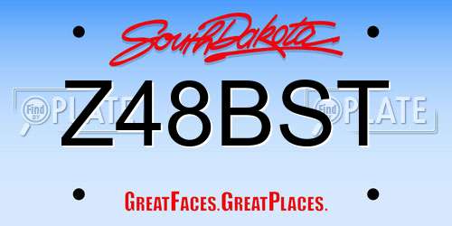 Z48BST South Dakota License Plate