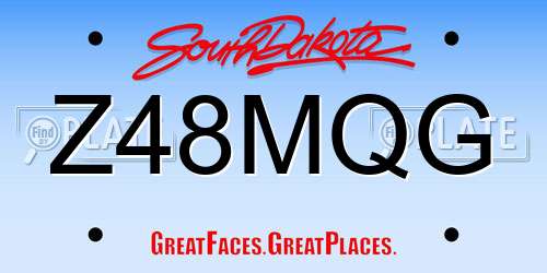Z48MQG South Dakota License Plate