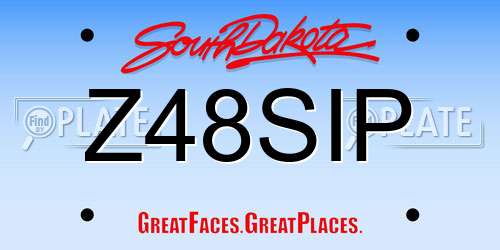 Z48SIP South Dakota License Plate