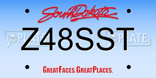 Z48SST South Dakota License Plate