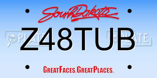 Z48TUB South Dakota License Plate