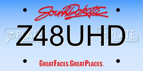 Z48UHD South Dakota License Plate