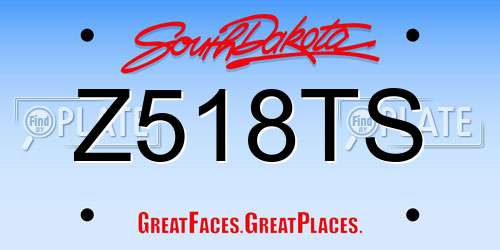 Z518TS South Dakota License Plate