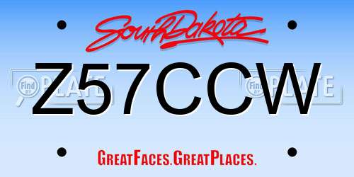 Z57CCW South Dakota License Plate
