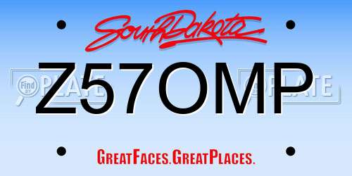 Z57OMP South Dakota License Plate