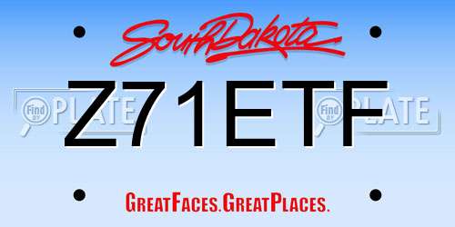 Z71ETF South Dakota License Plate