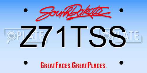 Z71TSS South Dakota License Plate