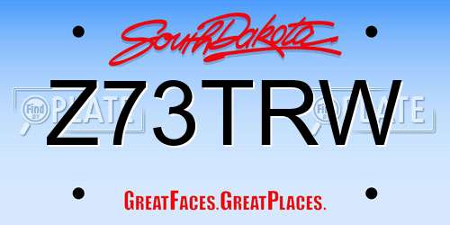 Z73TRW South Dakota License Plate