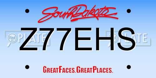 Z77EHS South Dakota License Plate