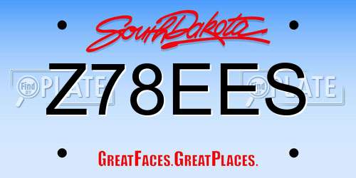 Z78EES South Dakota License Plate