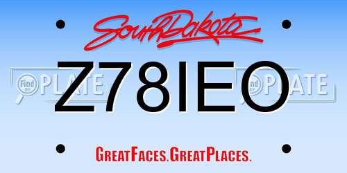 Z78IEO South Dakota License Plate